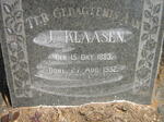 KLAASEN J. 1883-1952