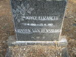 RENSBURG Joyce Elizabeth, Jansen van 1961-1961