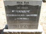 UYS Anna C. nee WALLIS 1874-1963