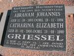 GRIESSEL Abraham Johannes 1903-1994 & Catharina Elizabeth 1906-1990