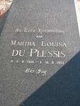 PLESSIS Martha Louisa, du 1904-1993