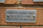 COLE Edward George 1914-1989