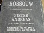 ROSSOUW Pieter Andreas 1945-2012 & Maria Magdalena Hendrina 1951-