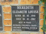 MEREDITH Elizabeth Louisa 1948-2007