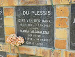 PLESSIS Dirk van der Bank, du 1938-2012 & Maria Magdalena VICTOR 1942-2002