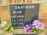 SAAYMAN Willem Marthinus 1933-2012