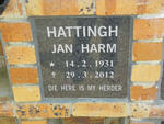 HATTINGH Jan Harm 1931-2012
