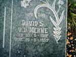 MERWE David S., v.d. 1882-1959
