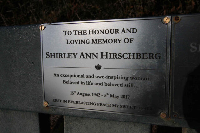 HIRSCHBERG Shirley Ann 1942-2017