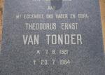 TONDER Theodorus Ernst, van 1921-1984
