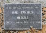 WESSELS Dirk Hermanus 1910-1956