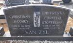 ZYL Christiaan Jacobus, van 1899-1977 & Emmerentia Cornelia Stoffelina 1912-1991