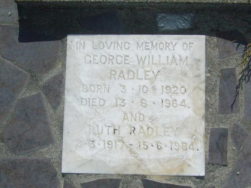 RADLEY George William 1920-1964 & Ruth 1917-1984
