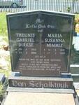 SCHALKWYK Theunis Gabriel Dirkse, van 1920-2004 & Maria Susanna 1919-1997