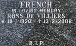FRENCH Ross De Villiers 1920-2008
