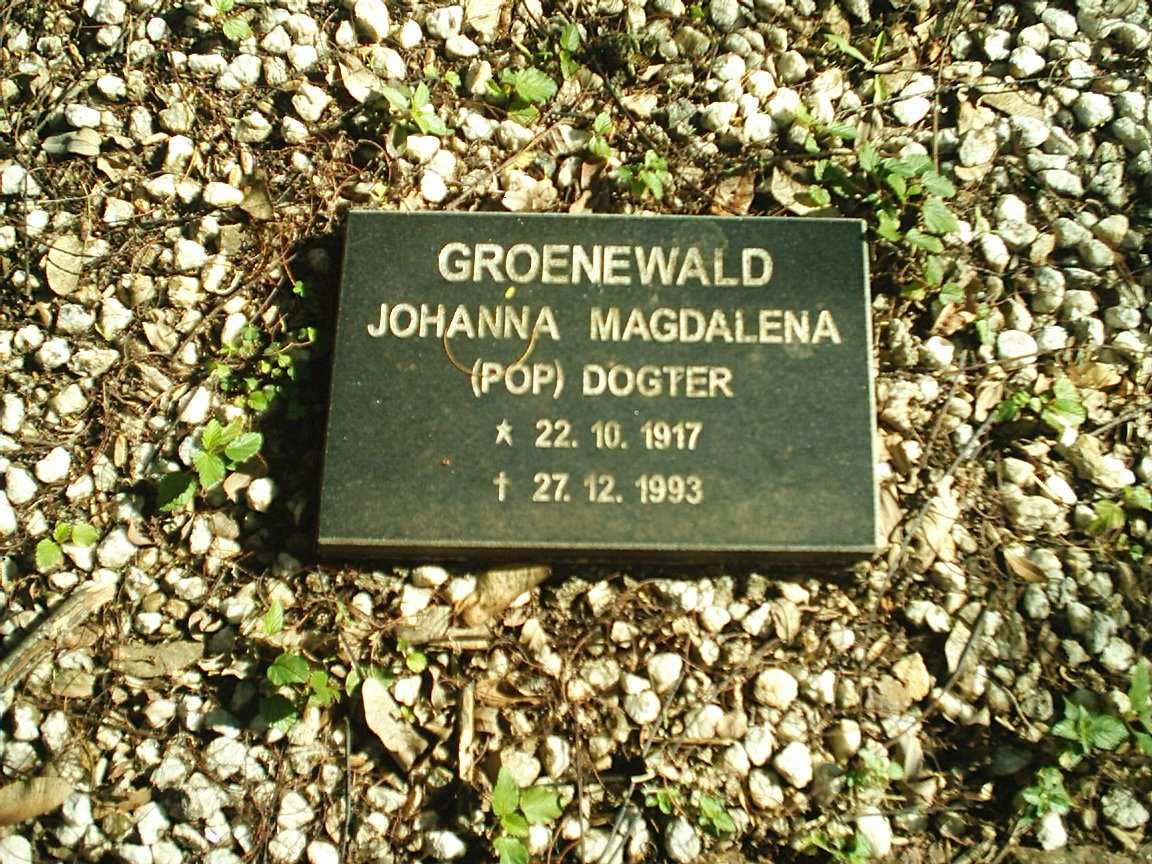 BADENHORST Johanna Magdalena nee GROENEWALD 1917-1993