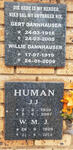 DANNHAUSER Gert 1918-2005 & Willie 1919-2009 :: HUMAN J.J. 1930-2007 & W.M.J. 1929-2014