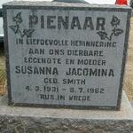 PIENAAR Susanna Jacomina nee SMITH 1931-1962