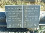 PLESSIS Johannes, du 1898-1968 & Bettie LABUSCHAGNE 1908-2000