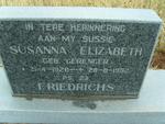 FRIEDRICHS Susanna Elizabeth nee GERENGER 1928-1992