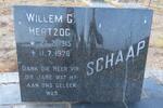 SCHAAP Willem G. Hertzog 1915-1978