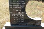 VENTER Maria Magdalena 1922-2014