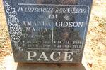 PACE Gideon 1936-2011 & Amanda Maria SWART 1950-1998