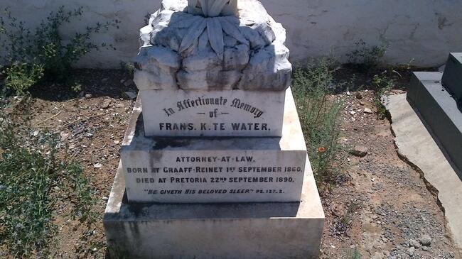 WATER Frans K., TE 1860-1890