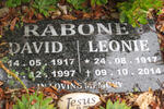 RABONE David 1917-1997 & Leonie 1917-2014