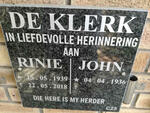 KLERK John, de 1936- & Rinie 1939-2018