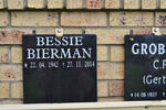 BIERMAN Bessie 1942-2014