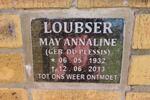 LOUBSER May Annaline nee DU PLESSIS 1932-2013