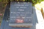 LOTZ Anna Margaretha nee CRONJE 1893-1970