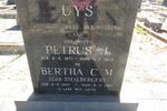 UYS Petrus J. 1877-1920 & Bertha C.M. SMALBERGER 1887-1969