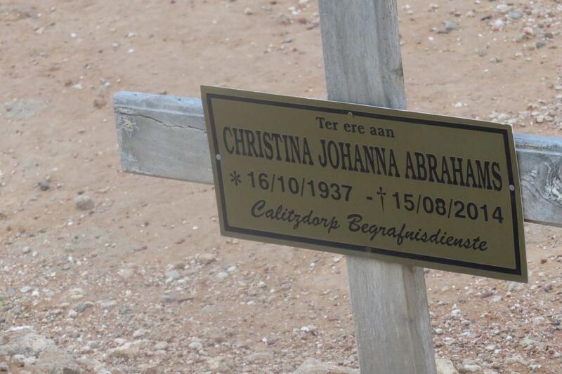 ABRAHAMS Christina Johanna 1937-2014
