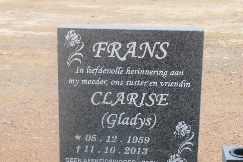 FRANS Clarise 1959-2013