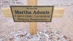ADONIS Martha 1935-2018