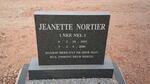 NORTIER Jeanette nee NEL 1933-2009