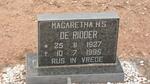 RIDDER Magaretha H.S., de 1927-1995