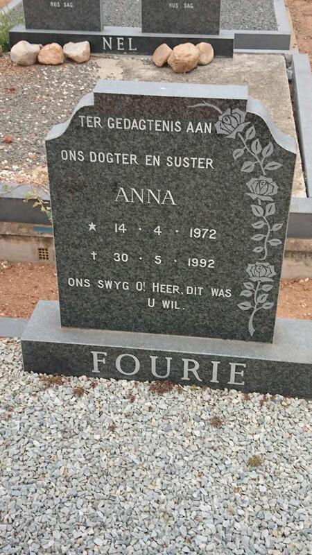 FOURIE Anna 1972-1992