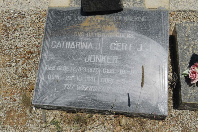 JONKER Gert J.J. 1878-1957 & Catharina J. CLOETE 1878-1941