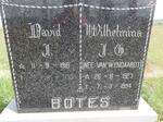 BOTES David J. 1918-2000 & Wilhelmina J.G. VAN WYNGAARDT 1927-1994