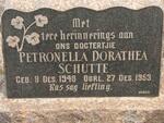SCHUTTE Petronella Dorathea 1948-1953