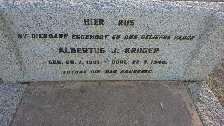 KRUGER Albertus J. 1901-1948