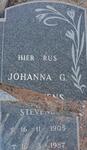 STEVENS Johanna G. 1905-1987
