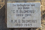 BLOMERUS C.H. 1849-1901 & M.M.D. 1849-1943