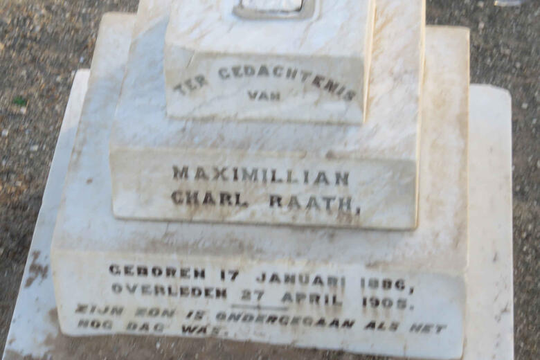 RAATH Maximilliam Charl 1886-1905