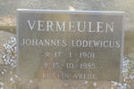 VERMEULEN Johannes Lodewicus 1901-1985