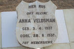 VELDSMAN Anna 1937-1938