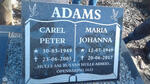 ADAMS Carel Peter 1949-2005 & Maria Johanna 1949-2017